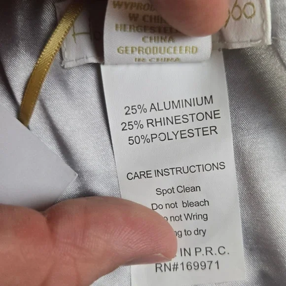 House of Harlow Iridescent Metal Mesh Disco Mini Dress Drape Neck Size Small NWT - Picture 7 of 8